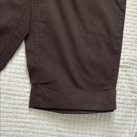 a.n.a Chocolate Pinstriped Women's Shorts - Picture 3 of 12